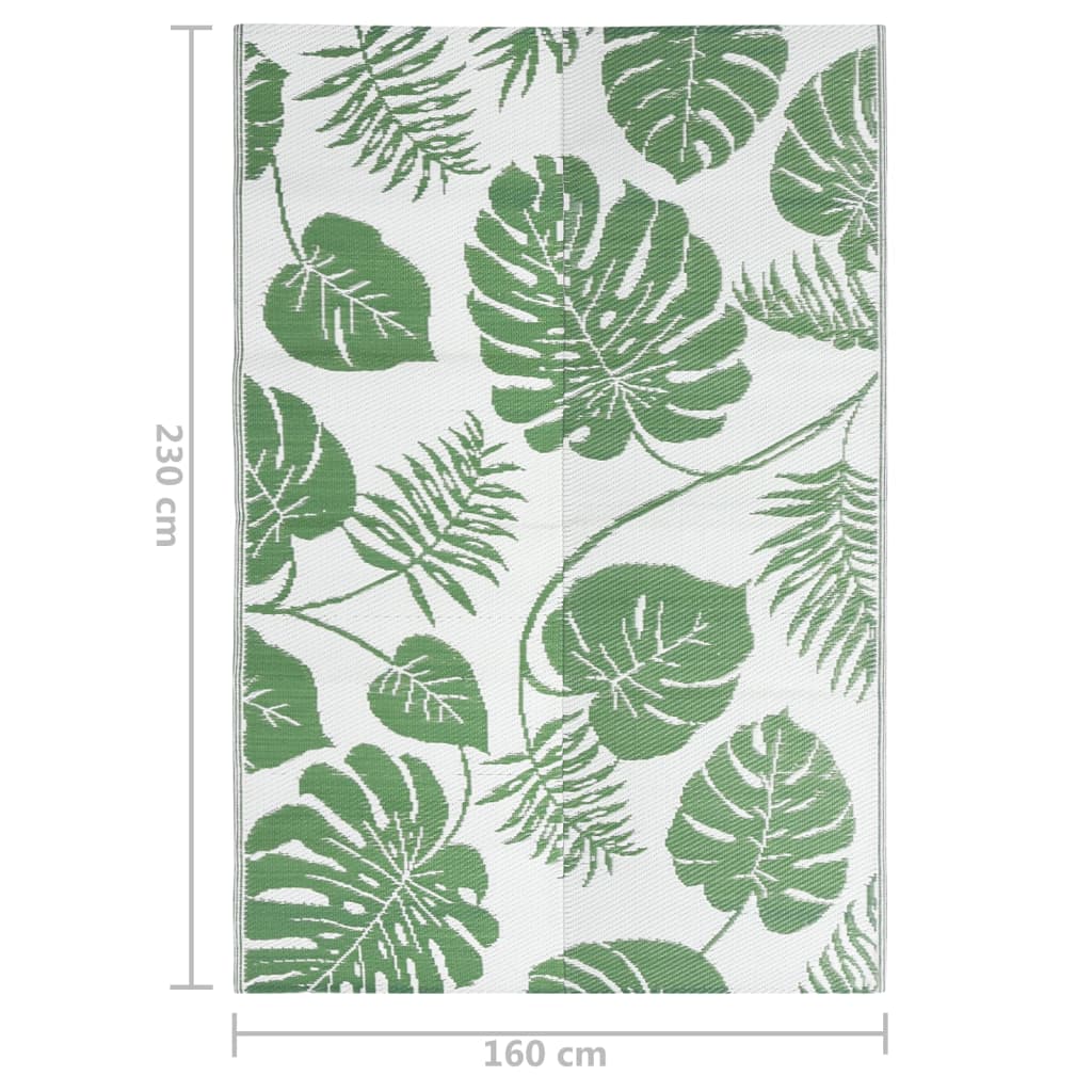 dimensions tapis extérieur feuille verte